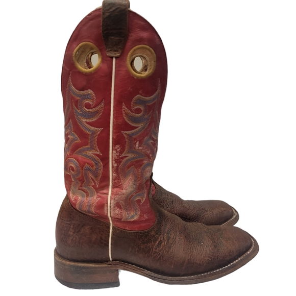 boulet Other - BOULET Western Cowboy Boots Men's 7 Brown Square Toe Pull On Leather Canada